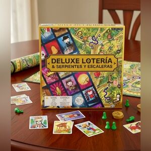 NEW Deluxe Loteria & Serpientes Y Escaleras / Snakes & Ladders Board Game